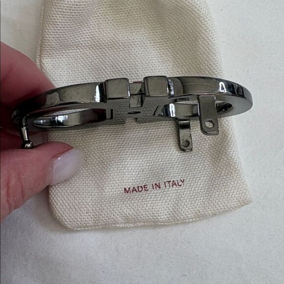 Salvatore Ferragamo Silver-Tone Gancini Belt Buckle Buckle Only with Dust Bag